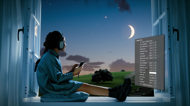 Chaos vray 7 Night Sky