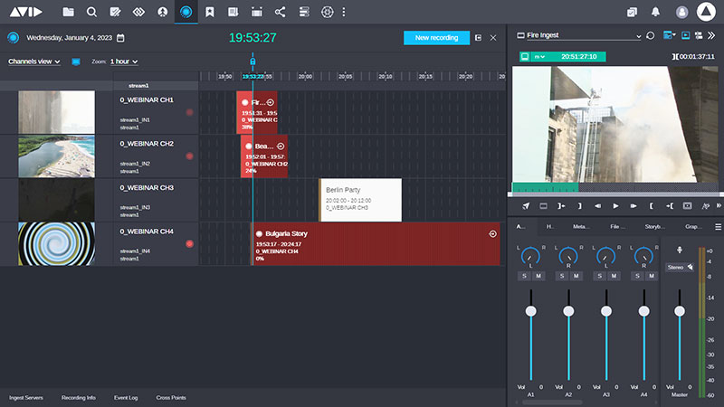 Avid Acquire Recordings