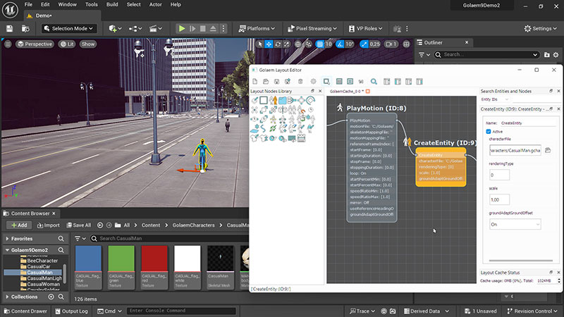 Golaem9 CreateEntityUnreal