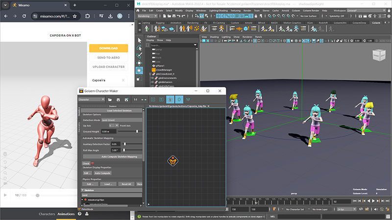 Golaem9 DirectAnimationReplay