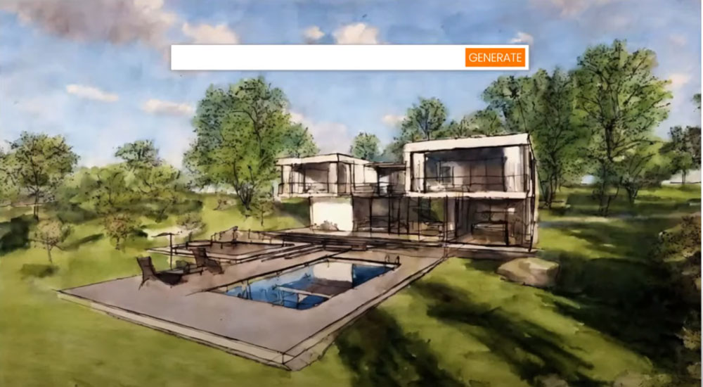 Chaos Unboxed Enscape Stylized AI Generation Watercolor