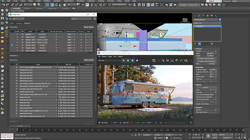 Chaos V7 Max Lister Geometry Tab UI